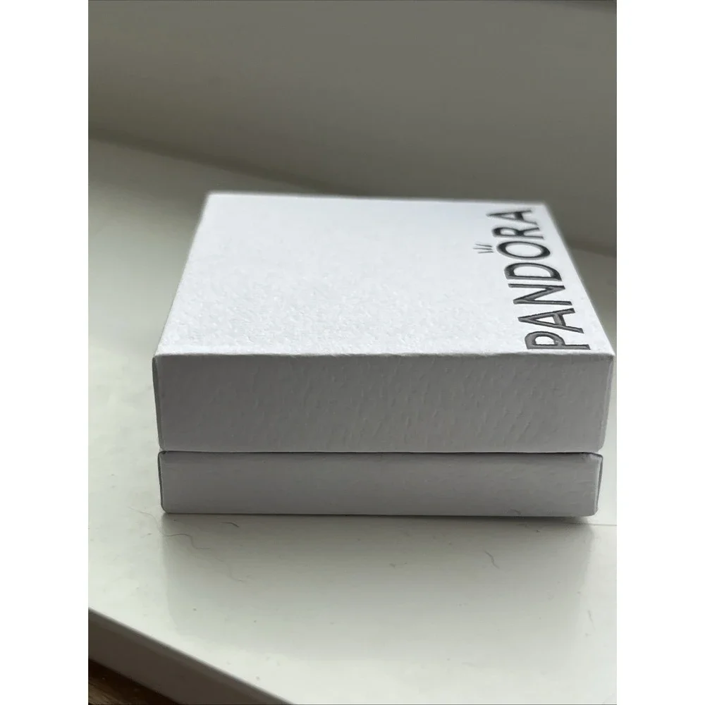 PANDORA Jewelry White & Black Velvet Empty Charm Gift Box ONLY